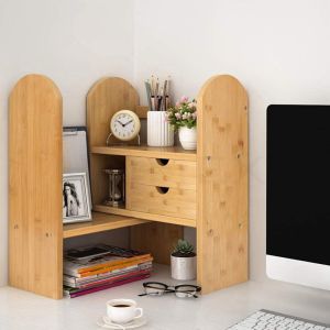 Office Organizer Customized Logo Multifunctional Design Bamboo Wall Counter