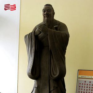 Technique Casting Confucius Bronze Sculpture for Campus Sculpture Hall's