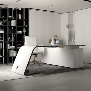 Office Desk Furniture Design for Home Executive Boss Luxury Grey Escritorio De