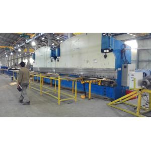 Double linkage CNC hydraulic plate bending machine for light pole production