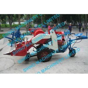 Cheap 4l-0.5 mini wheat combine harvester with Tyre wheel , 12hp 14hp, sihno machinery limited for sale