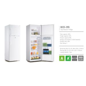 355L Home Appliance Manual Defrost Double Doors Low Power Refrigerator Energy