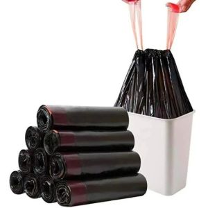 5-50 mic Thickness Heavy Duty Drawstring Biodegradable Trash Bag with Embossed