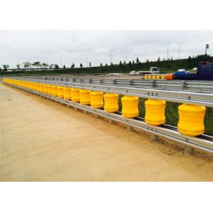 Anti - Crash Bright Color Safety Roller Barrier With Crash Cushion Design