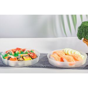 Cheap Sturdy Disposable Divided Plastic Plates Economical Party Compartment Tray for sale