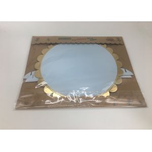 Custom Disposable Party Table Decorations One Tier Blue Paper Cake Stand