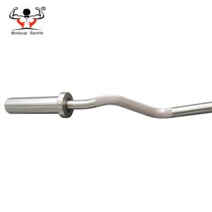 Black Finshed Easy Curl Bar , Weight Lifting Safety Bar 47 Inch 10kg