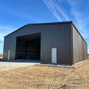 Durable Metal Building Workshop With Z Section Steel Purlin And Plastic Steel