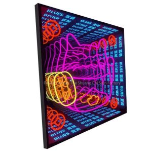 3D Neon Abyssal Mirror with Customized Design and 80lm/w Lamp Luminous