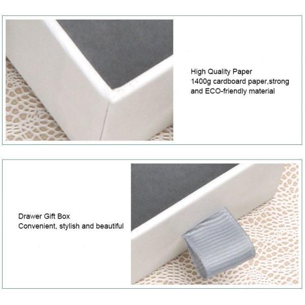 Custom Luxury Black Jewelry Packaging Paper Necklace Ring Earring Boxes Lid and Base Jewellery Set Case Cardboard Gift Box with Foam Insert