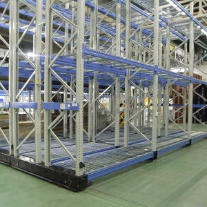 Buy cheap Blue Automated Storage Racking System , Electric Mobile Warehouse Racking System from wholesalers