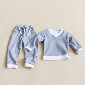 Neutral Kids Fleece Sweatshirt Set Printed Loungewear Sweatpants 2 PCS Pullover