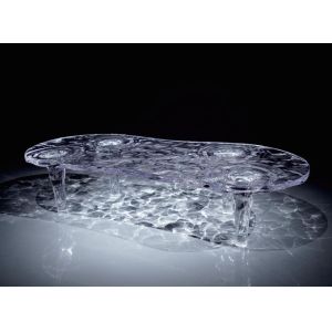 Source Factory Acrylic Dining Table 24K Gold Furniture Colour and Size One Piece