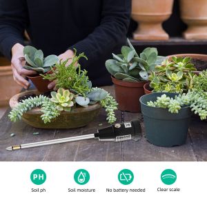 Portable Soil pH & Moisture Analyzer - Easy & Fast Soil Monitoring