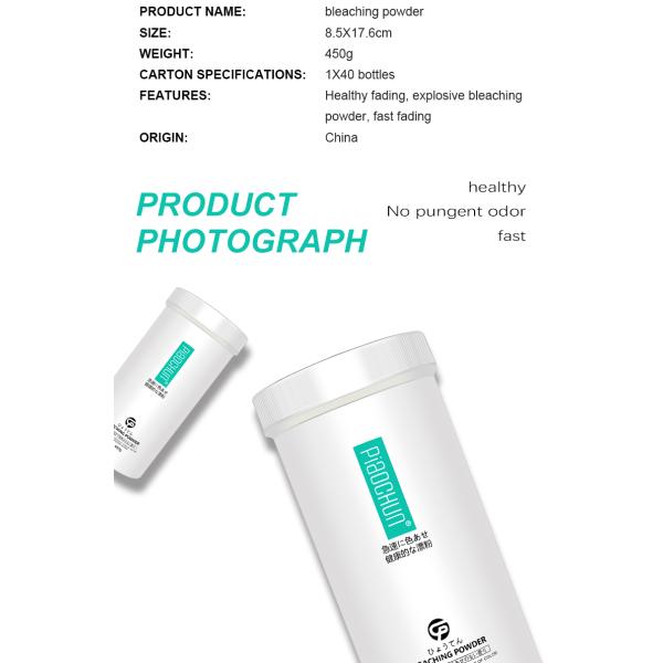 Hair bleaching powder in use