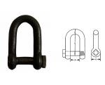 Galvanized Hoist Accessories Lifting D Shackle Chain With Square Head Screw Pin