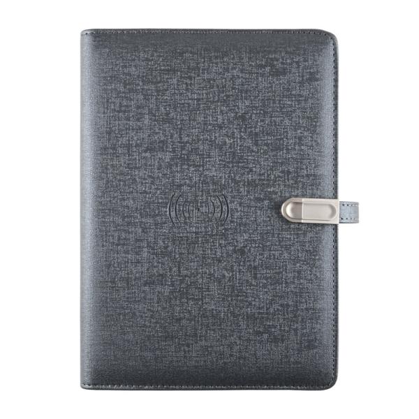 Quality PU Leather B5 Wireless Charging Notebooks With Magnetic Flap Multifunctional wholesale