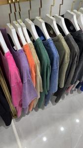 Cheap Casual Men Cotton T Shirts Classic Plaid Short Sleeved Shirt for sale