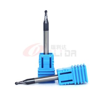 2mm Ball Nose End Mill Cnc Ball Nose Milling Cutter 2 Flute HRC50
