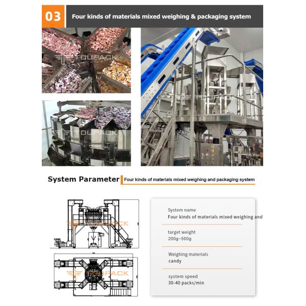 32 Head Nuts Mixing Combination Weigher Stainless Steel 304 CE Approved