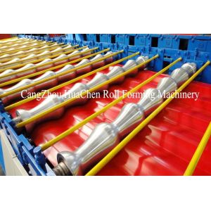 Roof Wall Double Layer Roll Forming Machine 0 - 15m / min Manual Hydraulic