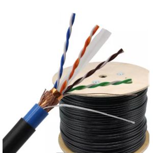 SFTP Cat6 Lan Cable 305m 1000ft HDPE Insulation PVC Jacket For Outdoor