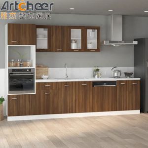 China Particle Board Kitchen Cabinets in Industrial Style with Artificial Quartz Countertop on sale