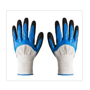 Oil Proof ANSI Level 4 Puncture Resistant Gloves Double Dipping For Mining