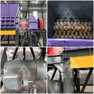 Two Shaft Plastic Shredder Multifunctional Tin Can Shredder Machine