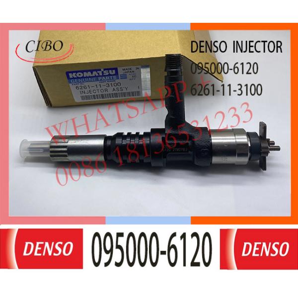 Quality 095000-6120 Denso Diesel Common Rail Fuel Injector For Komatsu PC600 PC650-8 Excavator 6261-11-3100 wholesale