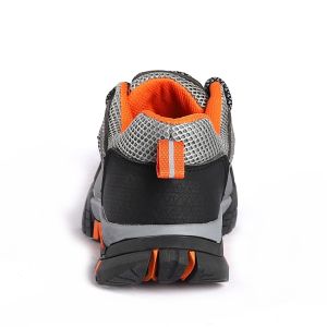 Breathable Slip Resistant Unisex Low Cut Leather Workplace Sneakers Mesh Boots