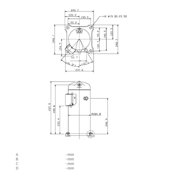 Air Conditioning 3.5HP Copeland Hermetic Compressors Zh30K4e-Tfd