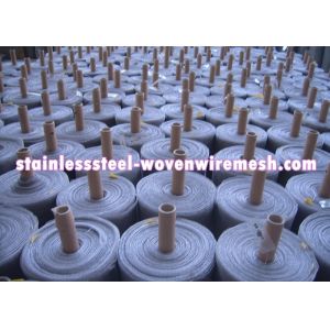 FLAT / CRIMPED Gray Inconel Knitted Metal Mesh Plain Weave Wire Diameter 0.008 -