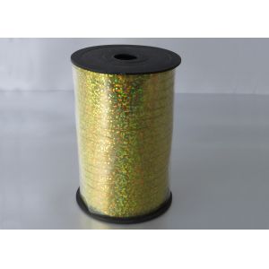 Gold Holographic Curling ribbon for Fruit basket , Cake box 3 / 16 Width 250y  Length