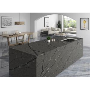 Light Grey Modern Artificial 3000*1400 Calacatta Quartz Slab Home Design