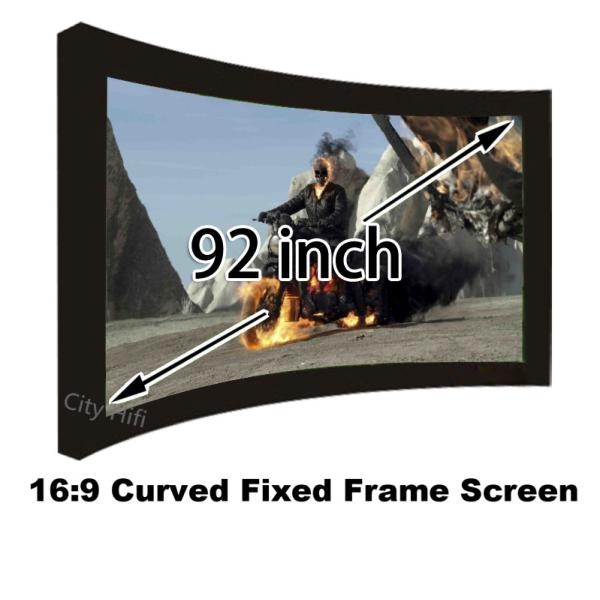 Wonderful Photo 92 Inch Arc Fixed Frame Wall Mount 4k Projection Screens 16:9