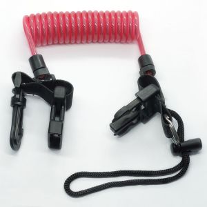 Red Coiled Cable Tool Lanyard Spring Tool Swivel Lanyard Tether Fall Arrest