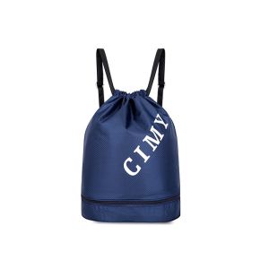 Customized Drawstring Beach Bag , Drawstring Swim Bag With Wet Dry Separation