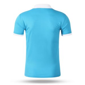 10C Color 240gsm Embroided Plain Polo Shirts Mercerized Cotton