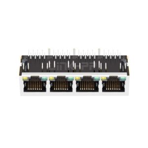 LPJ46213BHNL 10/100 Base-T Tab Down Green/Yellow LED 1x4 Port Ethernet Lan RJ45