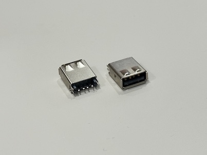 USB 2.0 A/F Clamp-Type Connector with Protective Housing | Gold-Flash Plated Terminal Connector for PCB, Cable Assembly & Electronic Devices