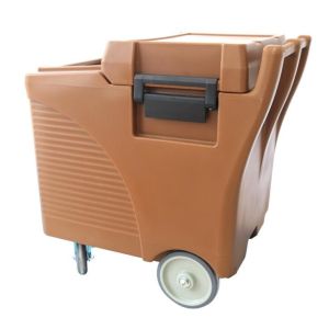 Adjustable 200lb Mobile Ice Caddy Plastic With Wheels