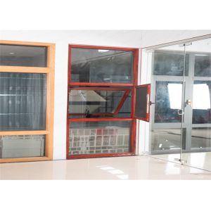 China Buildings Standing Aluminium Glass Window Red Outwards To Open Soundproof on sale