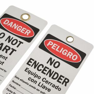 Industrial Plastic Safety Tag With Waterproof And Durable Feature