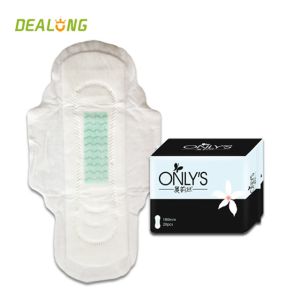 China Printed 250mm Maternity Sanitary Pads Dryness Sofy Mint Pad For Lady Day Use on sale