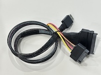 SFF-8654 8i to SFF-8654 8i High-Speed Mini SAS HD Connector Cable, 1.0 m 32AWG 85 Ω Braided Assembly