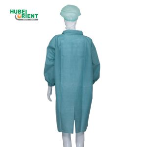 Anti Dust PP/SMS/Microporous/Tyvek Disposable Protective Lab Coat With Elastic