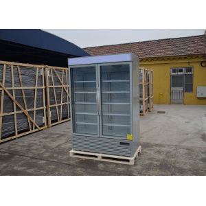 53" White Swing R404a Upright Glass Door Fridge With LED Lighting