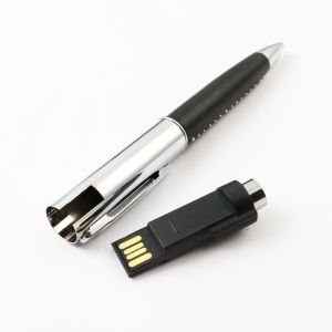 Pen Drive Metal Usb Flash Ink Can Blue And Black Color Laser Logo On Body
