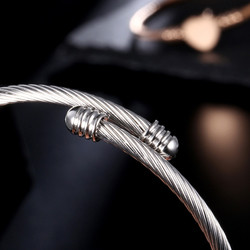 Goldplated Stainless Steel Bangle Charm Bracelets Endless Insert ODM